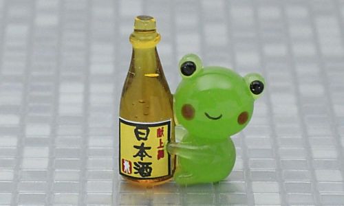 のんべえカエルのガラス細工