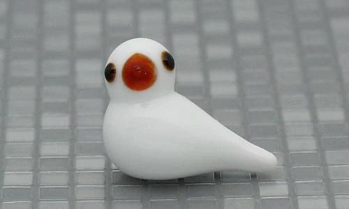 白文鳥のガラス細工